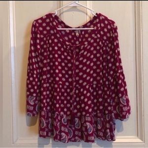 Tie Front Blouse Size Large